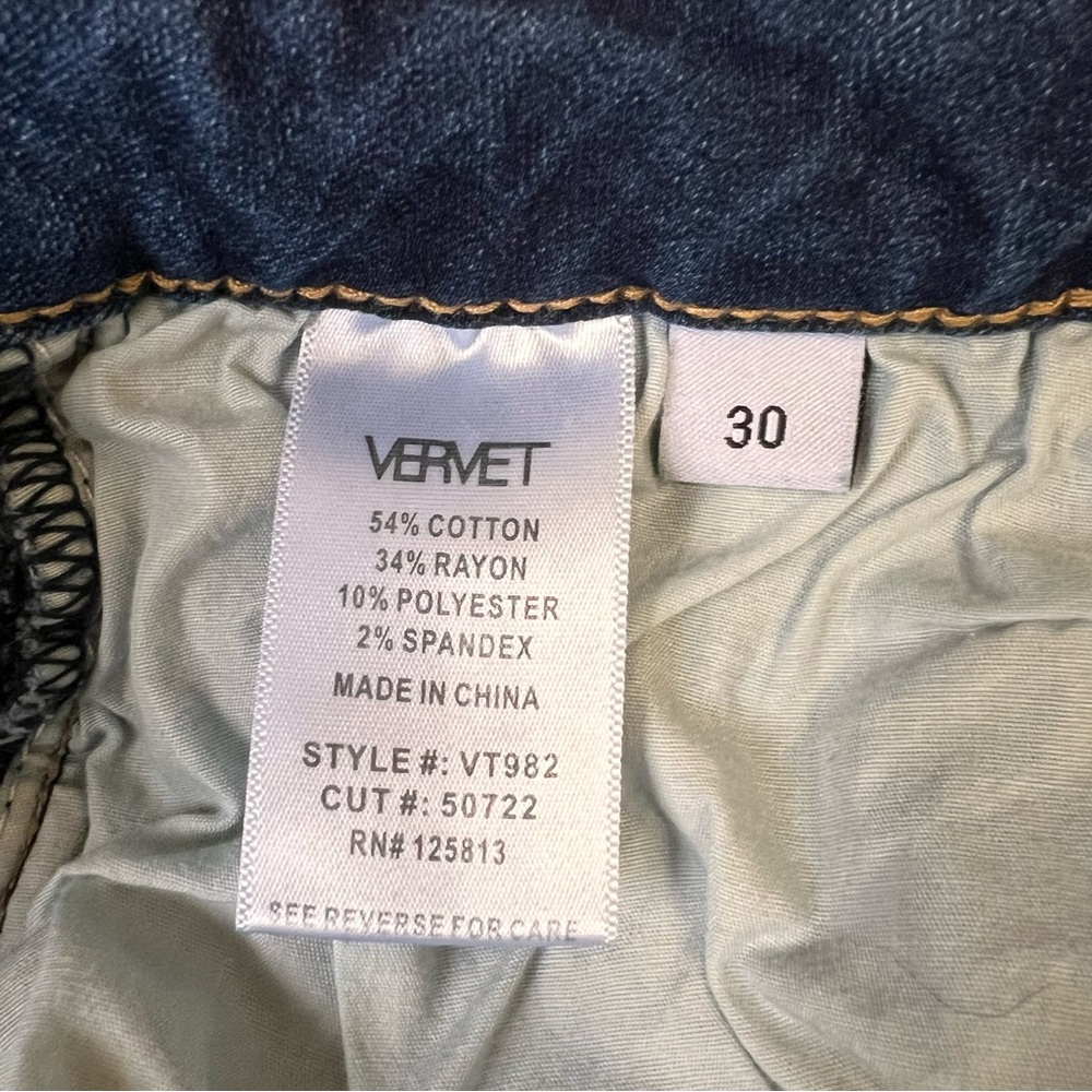 Vervet Los Angeles Straight Leg Jeans Stretch Denim - Picture 7 of 8